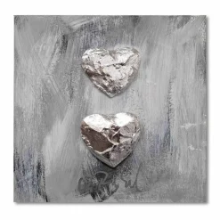 Wandbild 30 x 30 cm 2 Herzen
