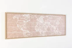 Best Wandbild 120 x 40 cm Weltkarte II Bilder Mit Rahmen