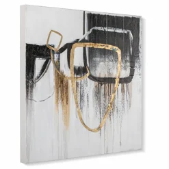 Wandbild 60 x 60 cm Abtrakt Schwarz - II