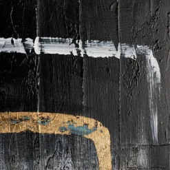 Wandbild 60 x 60 cm Abtrakt Schwarz - II