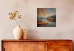 EUROART Wandbild 30 x 30 cm Autumn Landscape II