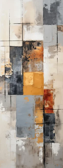 Wandbild 30 x 80 cm , Grey and White V Bilder Ohne Rahmen