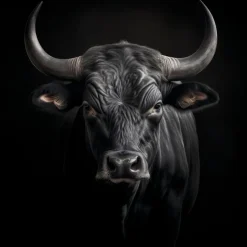 Discount Wandbild 55 x 55 cm Black Bull I Bilder Ohne Rahmen