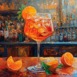 EUROART Wandbild 55 x 55 cm Colourful Cocktails XI