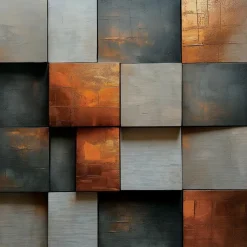 Discount Wandbild 50 x 50 cm Copper Abstract IV Bilder Ohne Rahmen