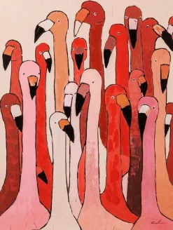 KARE DESIGN Wandbild 120 x 90 cm Flamingo Meeting