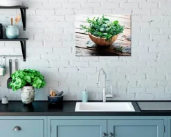 EUROART Wandbild 30 x 40 cm Fresh Herbs III