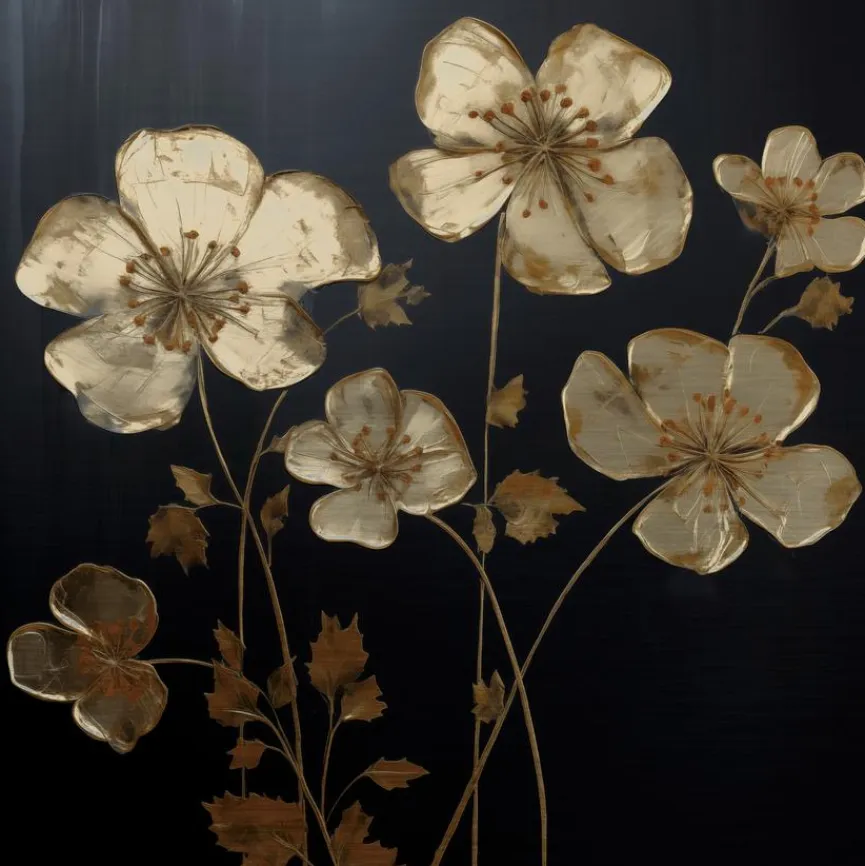 EUROART Bilder Ohne Rahmen|Wandbild 30 x 30 cm en Flowers I