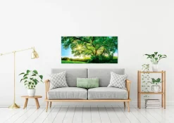 EUROART Wandbild 55 x 115 cm Green tree