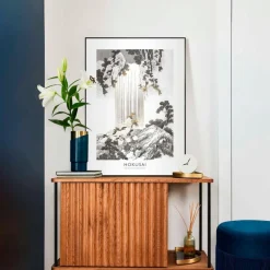 Wandbild 50 x 70 cm Hokusai Art Bilder Mit Rahmen