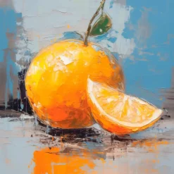 EUROART Bilder Ohne Rahmen|Wandbild 30 x 30 cm Orange I