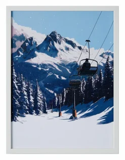 Wandbild 32,1 x 32,1 cm Seilbahn