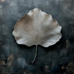 EUROART Wandbild 30 x 30 cm Shimmering Leaves V