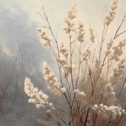 EUROART Bilder Ohne Rahmen|Wandbild 30 x 30 cm Soft Nature On Silver II