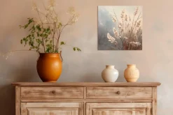 EUROART Bilder Ohne Rahmen|Wandbild 30 x 30 cm Soft Nature On Silver II