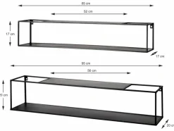 Haku Regale|Regale|Wandregal 2er-Set Leicester