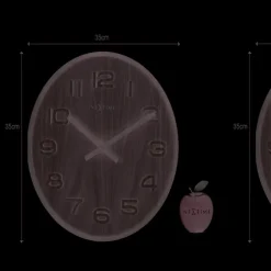 Nextime Wanduhren|Wanduhr Wood Wood Ø 35 cm