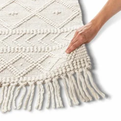 Hot Webteppich Tassels 140 x 190 cm Natur(Look) Teppiche